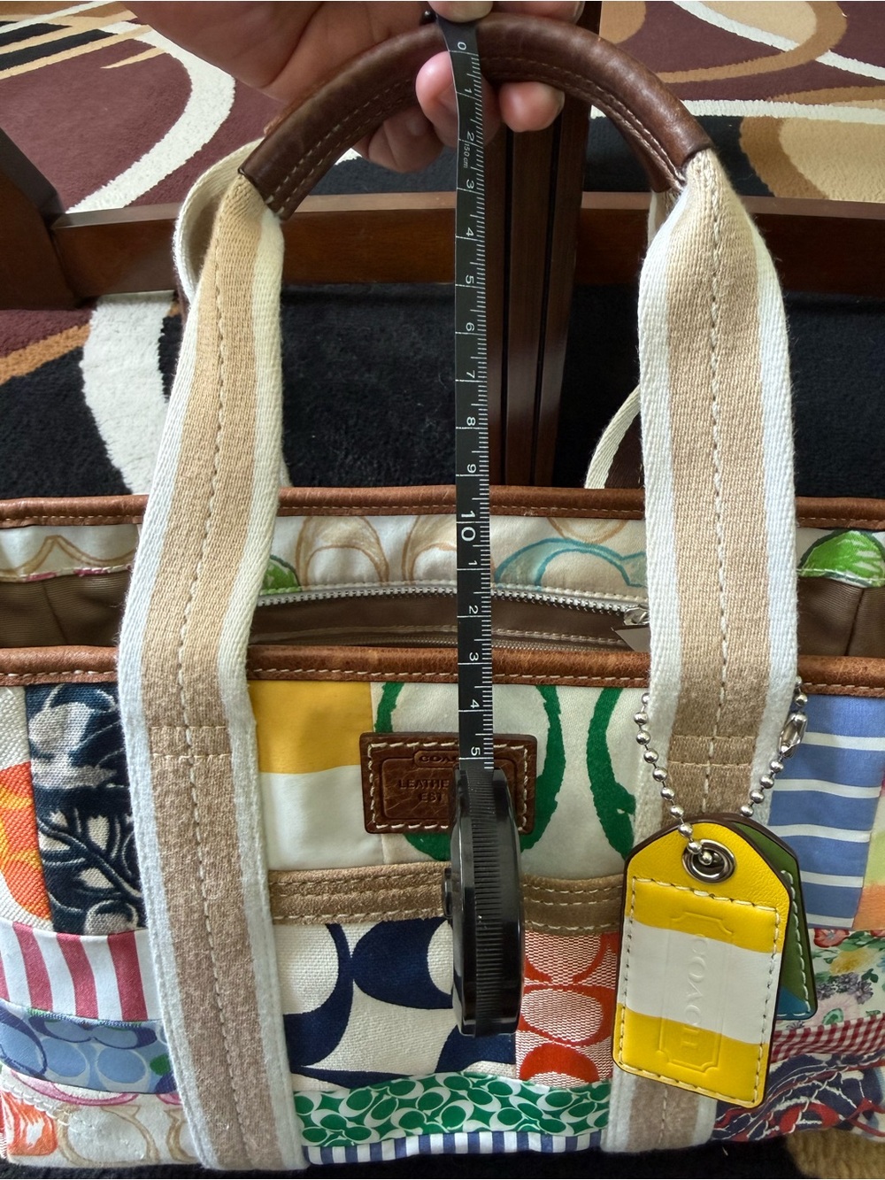 Coach Hampton Weekend Patchwork Tote Bag - Picture 12 of 12